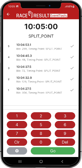 Manual backups no longer need to be written on paper, simply key in the bib and record the time immediately.
